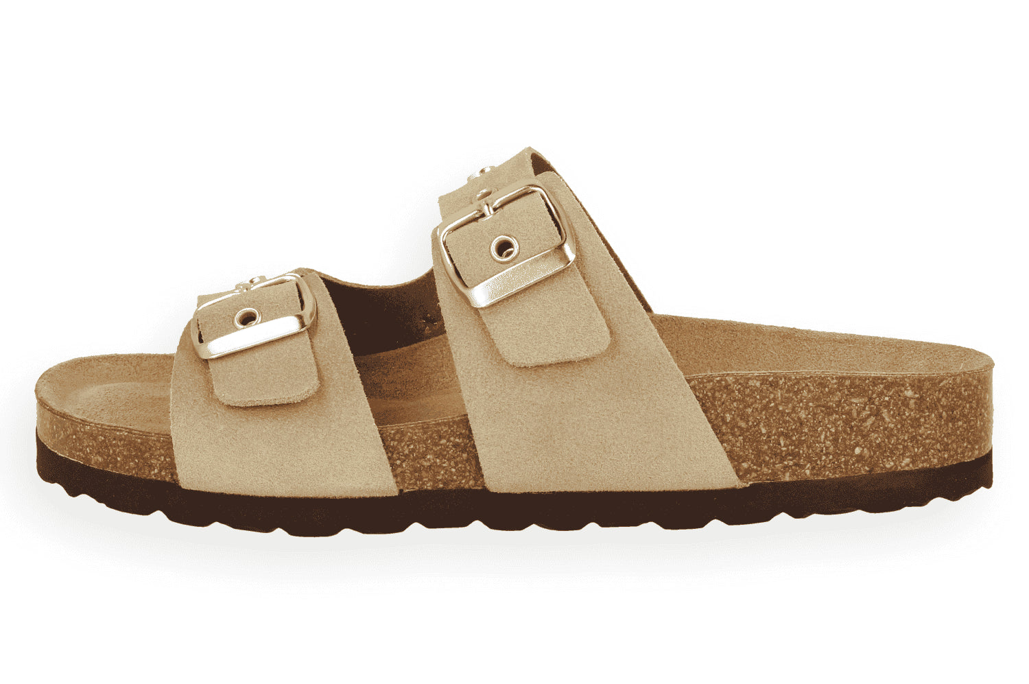 Sandalia Porto Taupe D'Torres® | Fabricada en Piel Serraje con Tecnologia NubeFit™