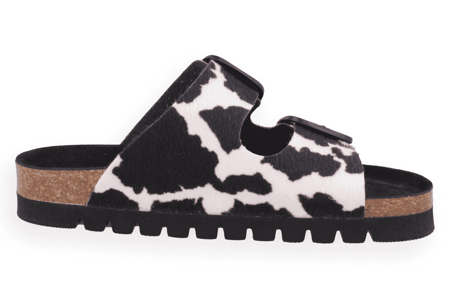 Nora Vaca – Sandalia anatómica de microfibra animal print | Plantilla NubeFit™