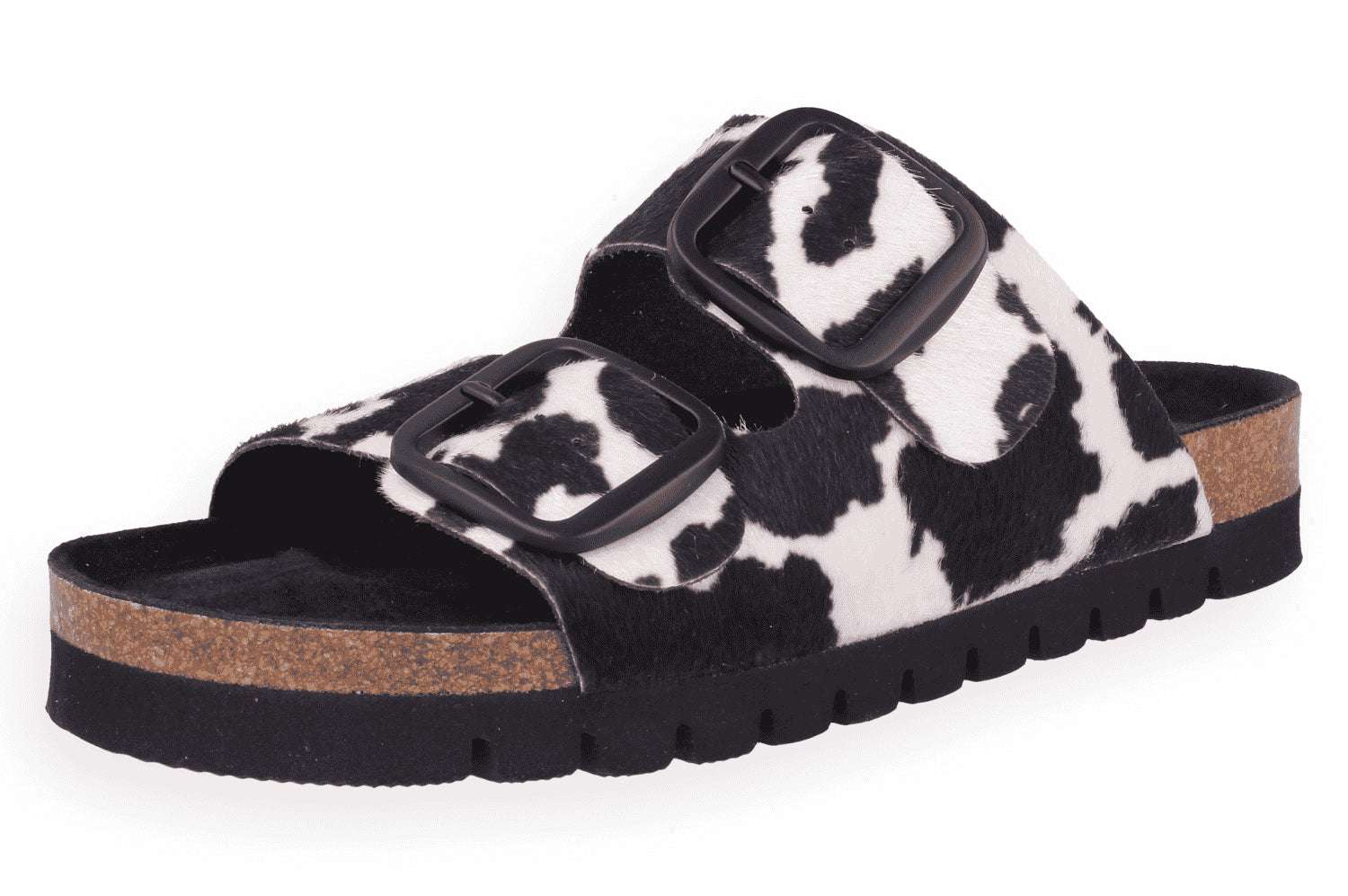 Nora Vaca – Sandalia anatómica de microfibra animal print | Plantilla NubeFit™