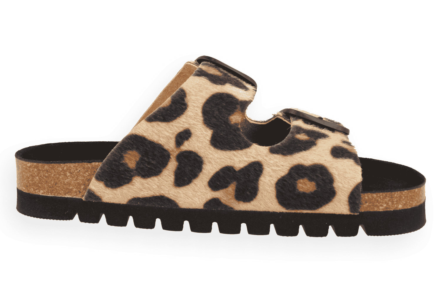 Nora Jaguar – Sandalia anatómica de microfibra animal print | Plantilla NubeFit™