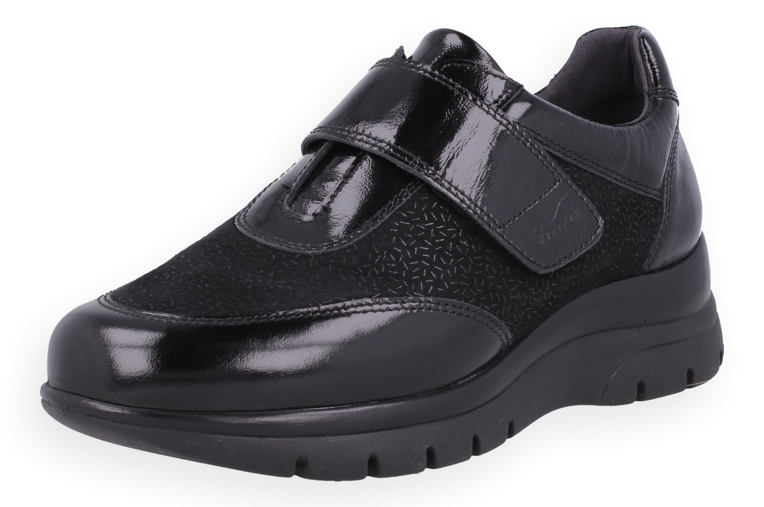 ABRIL NEGRO D'TORRES®, ZAPATO TIPO DEPORTIVO ANATÓMICO DE MUJER, DISEÑADO PARA PIES DELICADOS, HORMA AMPLIA H.