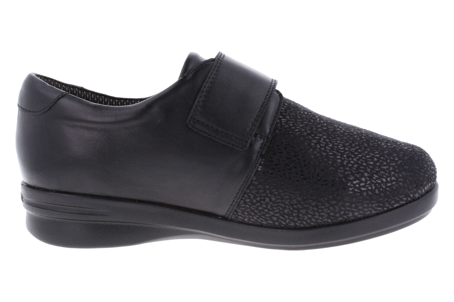 BAPTISIA NEGRO, ZAPATO ORTOPÉDICO DE MUJER LINEA PEDITEQ®, DISEÑADO PARA PIES DELICADOS Y DIABETICO, HORMA AMPLIA K