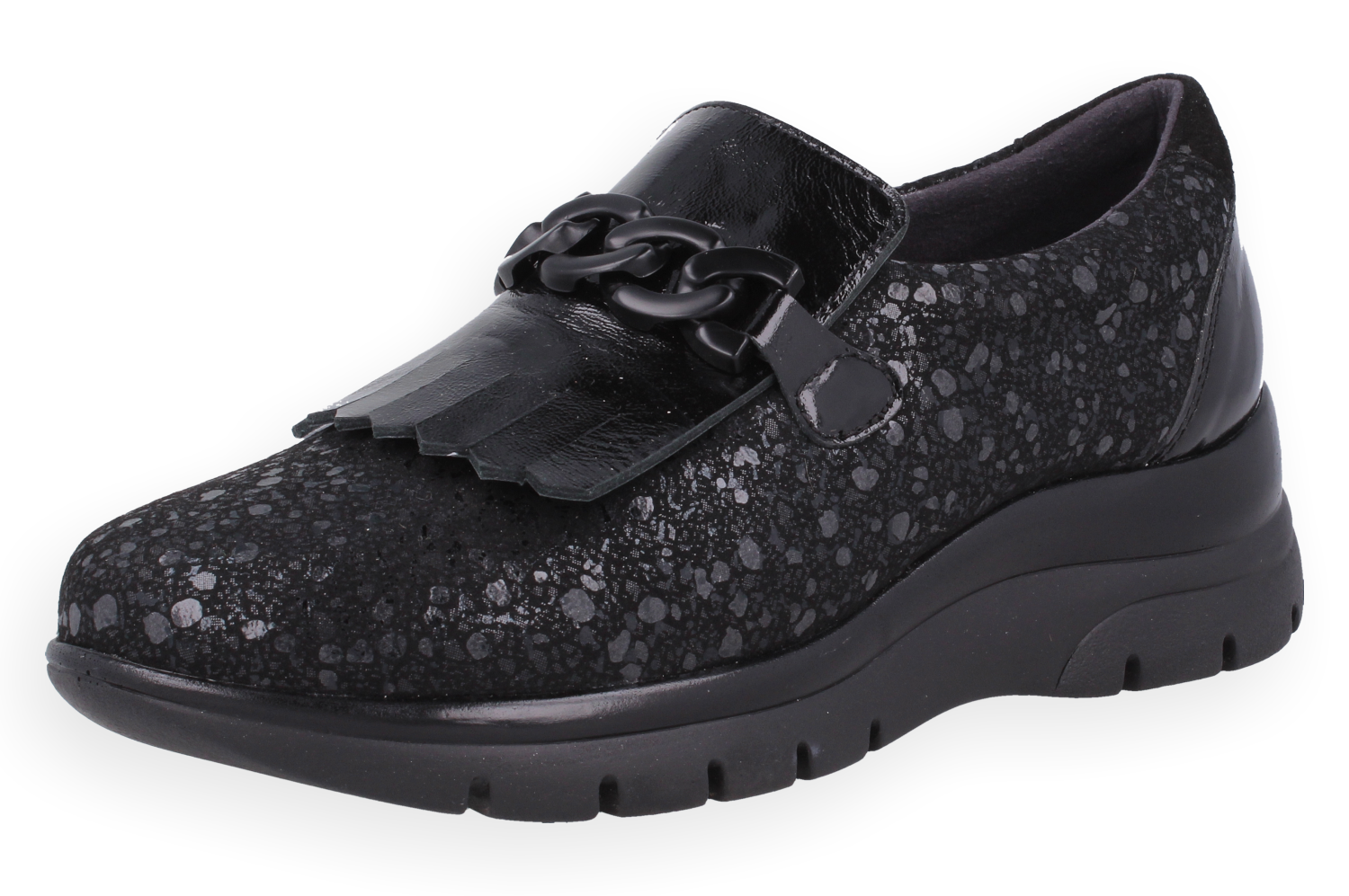 CANDE NEGRO D'Torres®, MOCASÍN ANATÓMICO PARA MUJER, DISEÑADO PARA PIES DELICADOS, HORMA AMPLIA H.