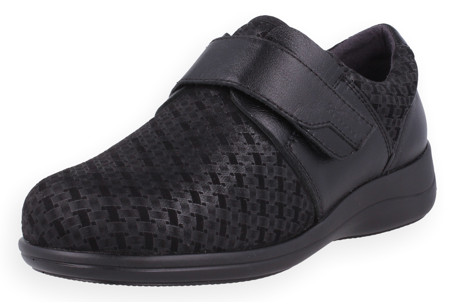 DULCE COLOR NEGRO D'Torres®, ZAPATO ORTOPÉDICO PARA MUJERES LINEA DiabCare®, DISEÑADO PARA PIES DELICADOS Y DIABÉTICO, HORMA AMPLIA H.