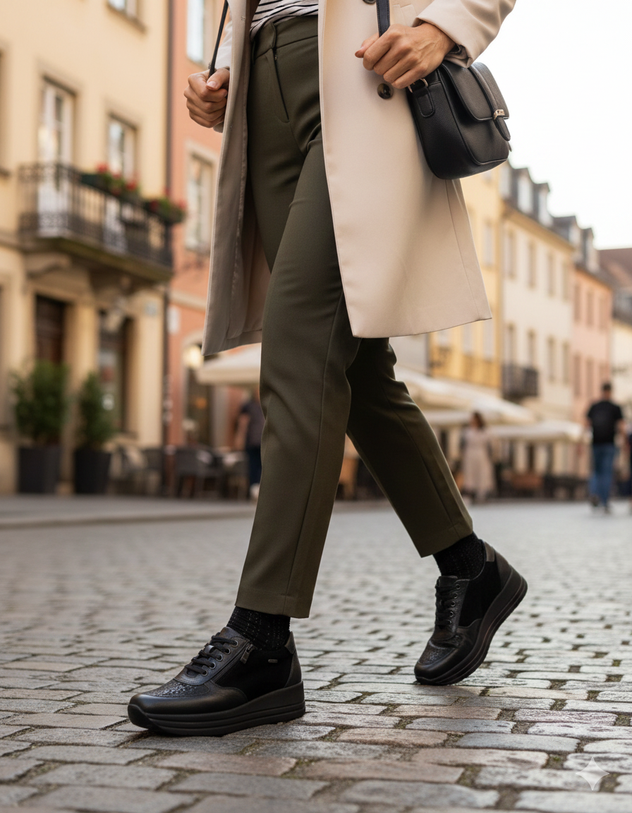 ZAPATO SIDNEY NEGRO D'TORRES®, DE HORMA ANCHA PARA PIES DELICADOS - D'Torres® - Oficial Shop