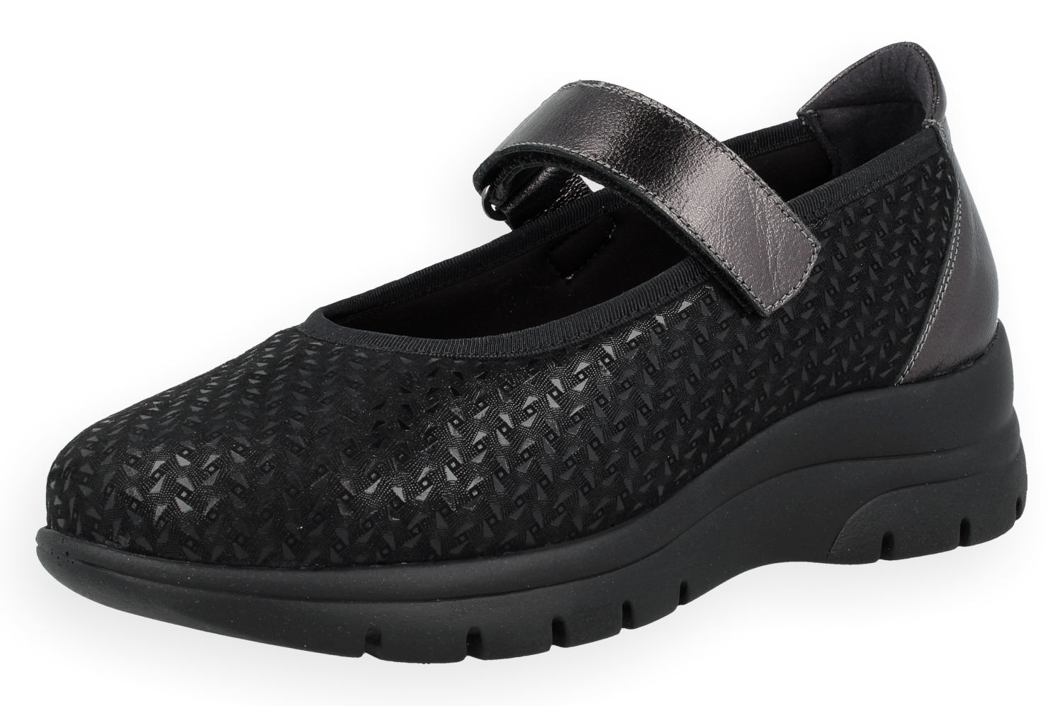 MARY JANE NEGRO D'Torres®, ZAPATO TIPO MERCEDITAS ANATÓMICO DE MUJER, DISEÑADO PARA PIES DELICADOS, HORMA AMPLIA H.