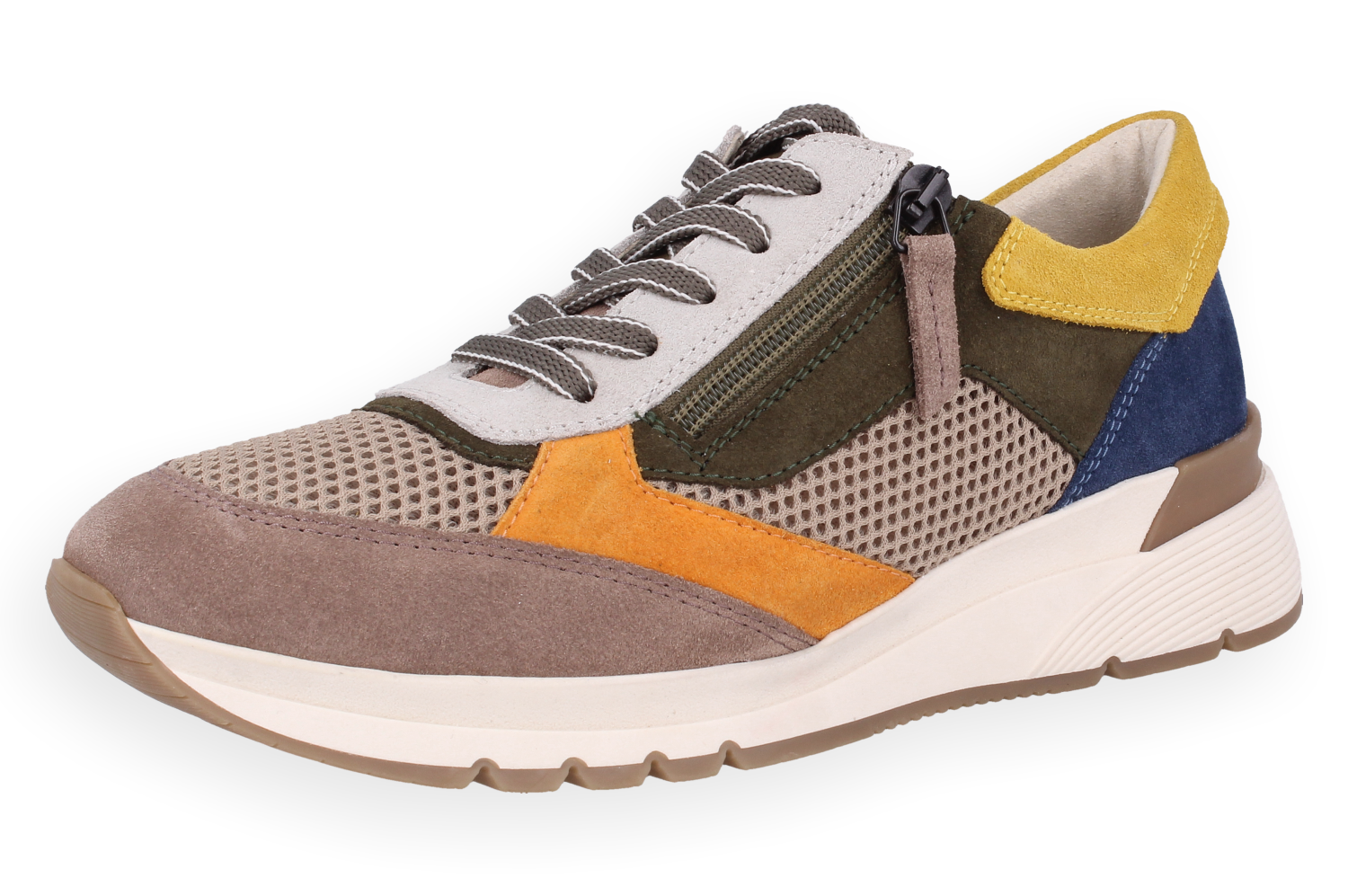 RIGA MULTICOLOR, D'Torres®, ZAPATILLA DEPORTIVA URBANA DE MUJER, MUY CÓMODA CON HORMA AMPLIA PARA ADAPTAR PLANTILLAS.