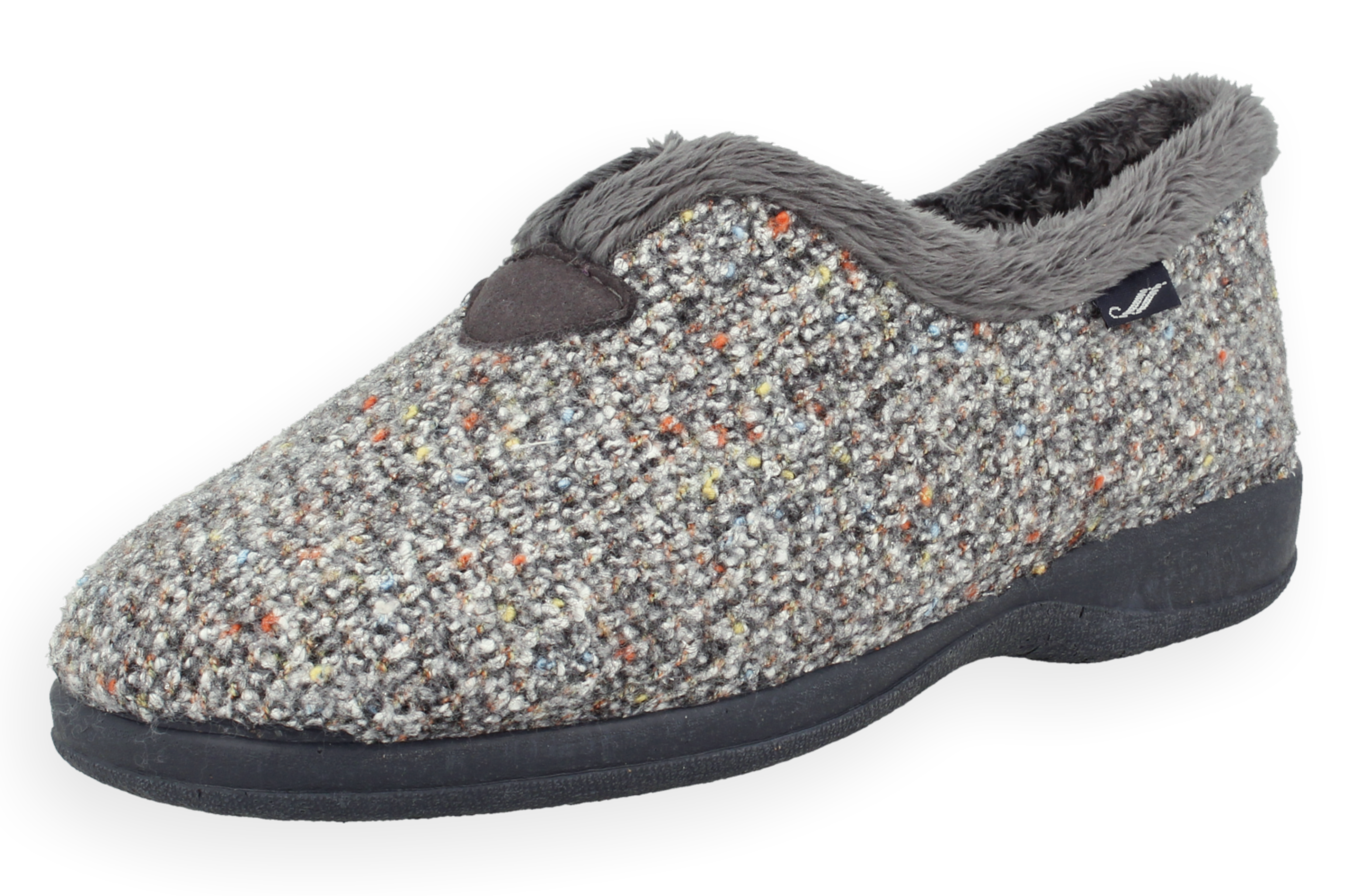 ZAPATILLA SOFTY GRIS D'TORRES®, CÓMODA PARA PIES ANCHOS Y DELICADOS