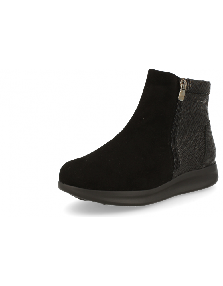 BOTÍN SEÑORA MUY CÓMODO, CON SUELA DE AMORTIGUACIÓN|FREDA S1 NEGRO - D'Torres® - Oficial Shop