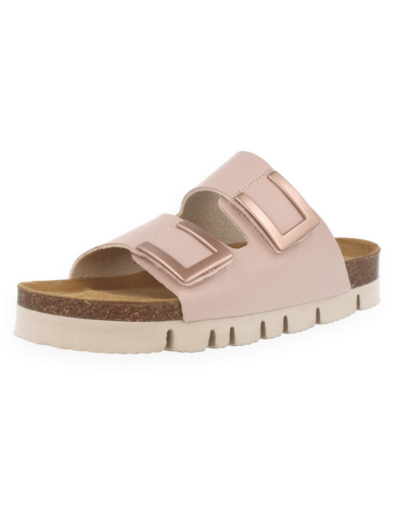 SANDALIA MONACO 2 TIRAS ROSA - D'Torres®, CÓMODA Y ELEGANTE CON PLANTA ANATÓMICA ACOLCHADA