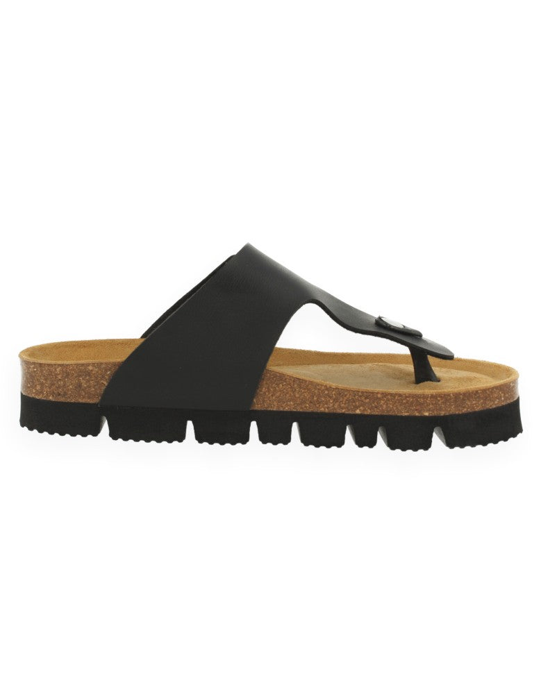 SANDALIA MONACO FLIP-FLOP NEGRO - D'Torres®, CÓMODA Y ELEGANTE CON PLANTA ANATÓMICA ACOLCHADA