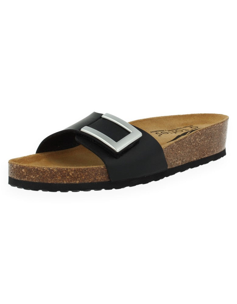 SANDALIA MONACO MULE NEGRO - D'Torres®, CÓMODA Y ELEGANTE CON PLANTA ANATÓMICA ACOLCHADA