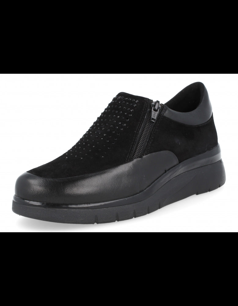 ZAPATO BELFAS NEGRO D'TORRES®, CON AJUSTE FACIL, HORMA