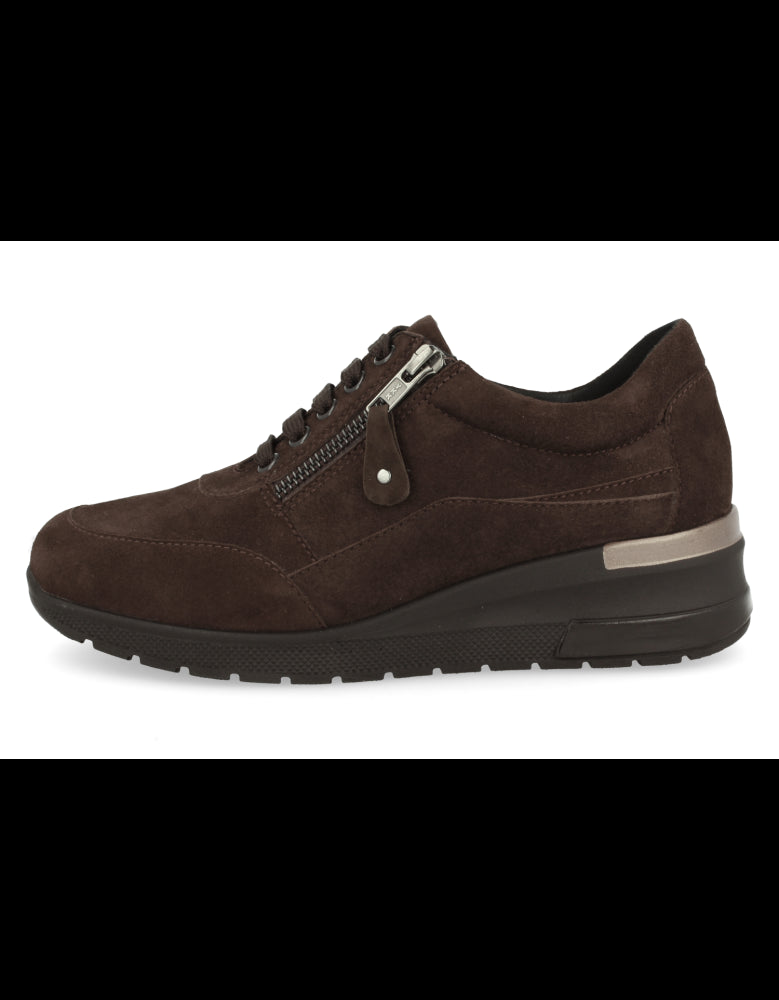 ZAPATO TOSCANA MARRÓN D'TORRES® DE PIEL SERRAJE Y HORMA ANCHA, CÓMODO PARA PIES DELICADOS