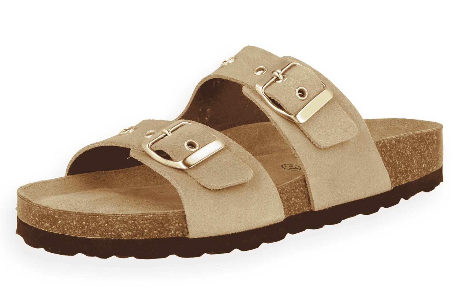 Sandalia Porto Taupe D'Torres® | Fabricada en Piel Serraje con Tecnologia NubeFit™