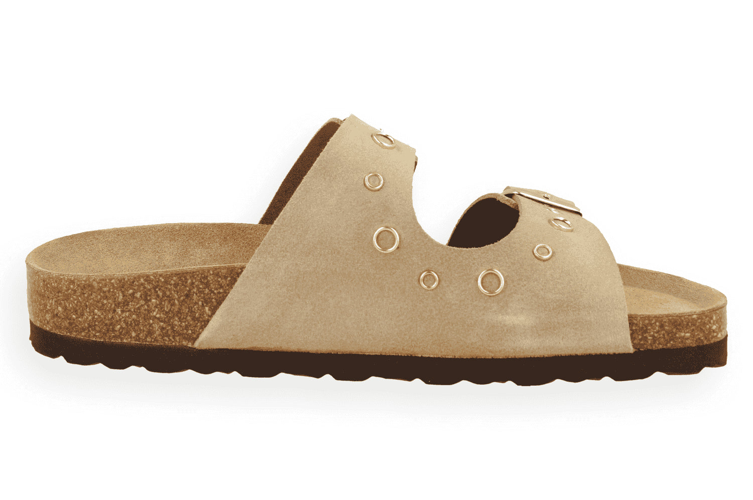 Sandalia Porto Taupe D'Torres® | Fabricada en Piel Serraje con Tecnologia NubeFit™