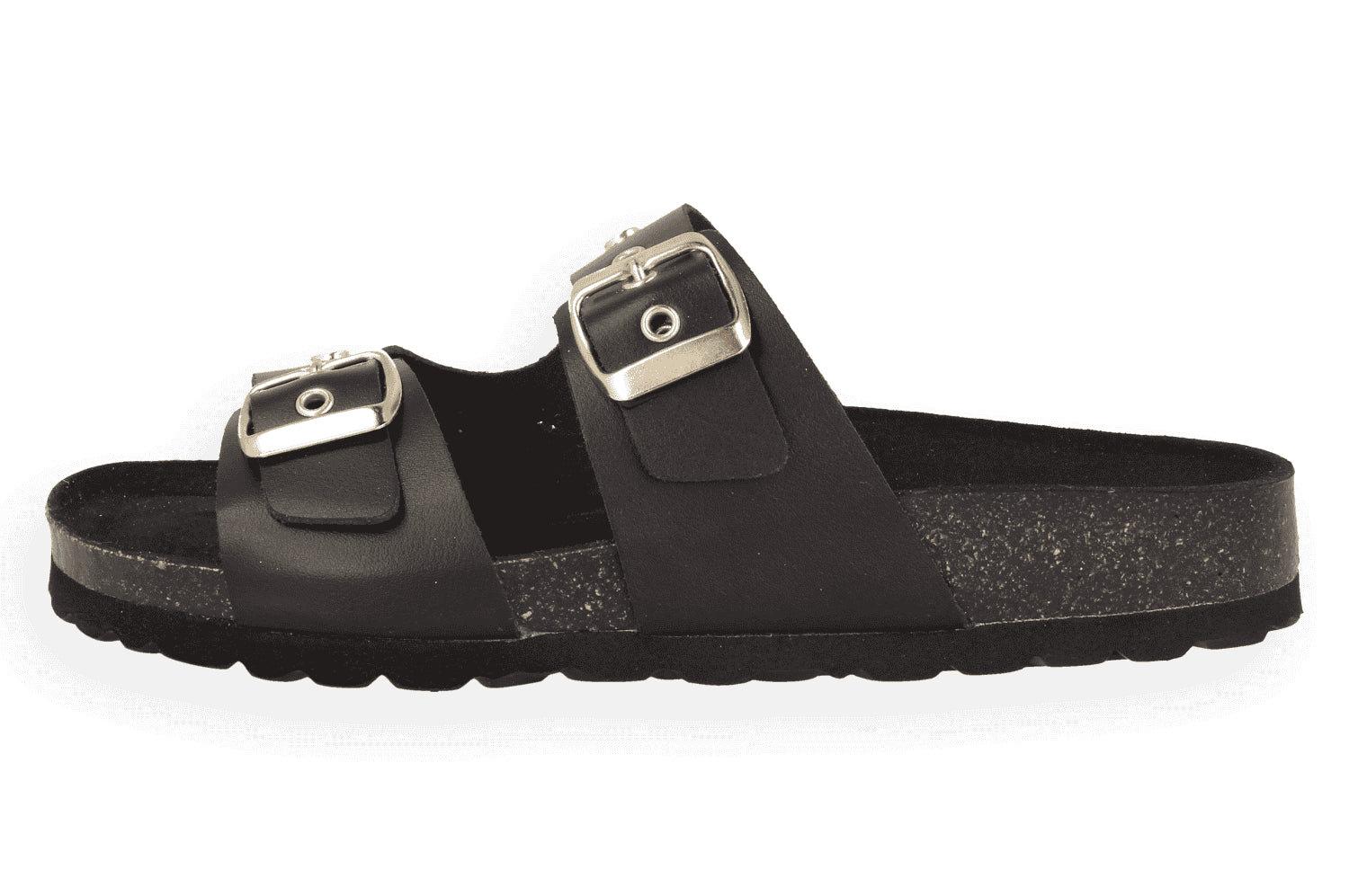 Sandalia Porto Negro D'Torres® | Piel Serraje con Remaches