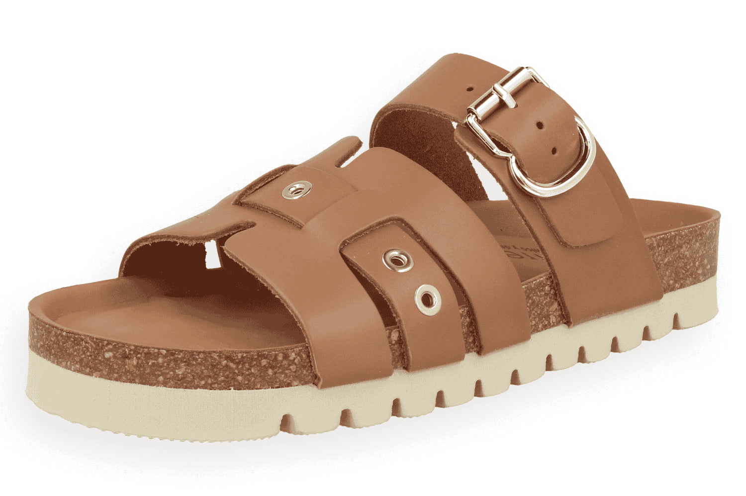 Roma Marrón – Sandalia Anatómica de Piel con Plantilla NubeFit™