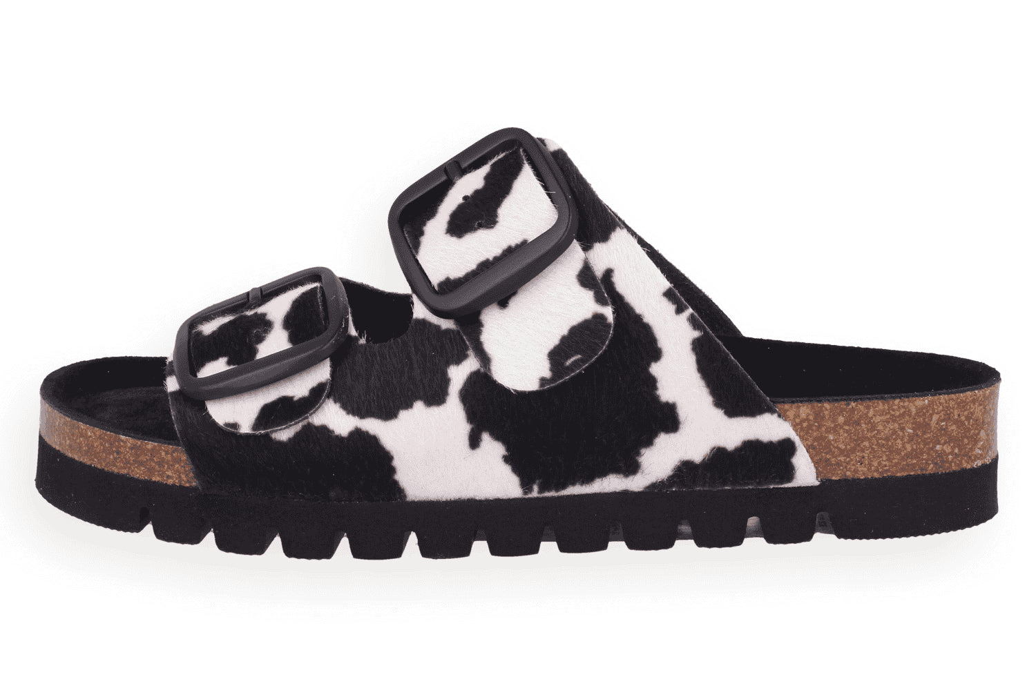 Nora Vaca – Sandalia anatómica de microfibra animal print | Plantilla NubeFit™
