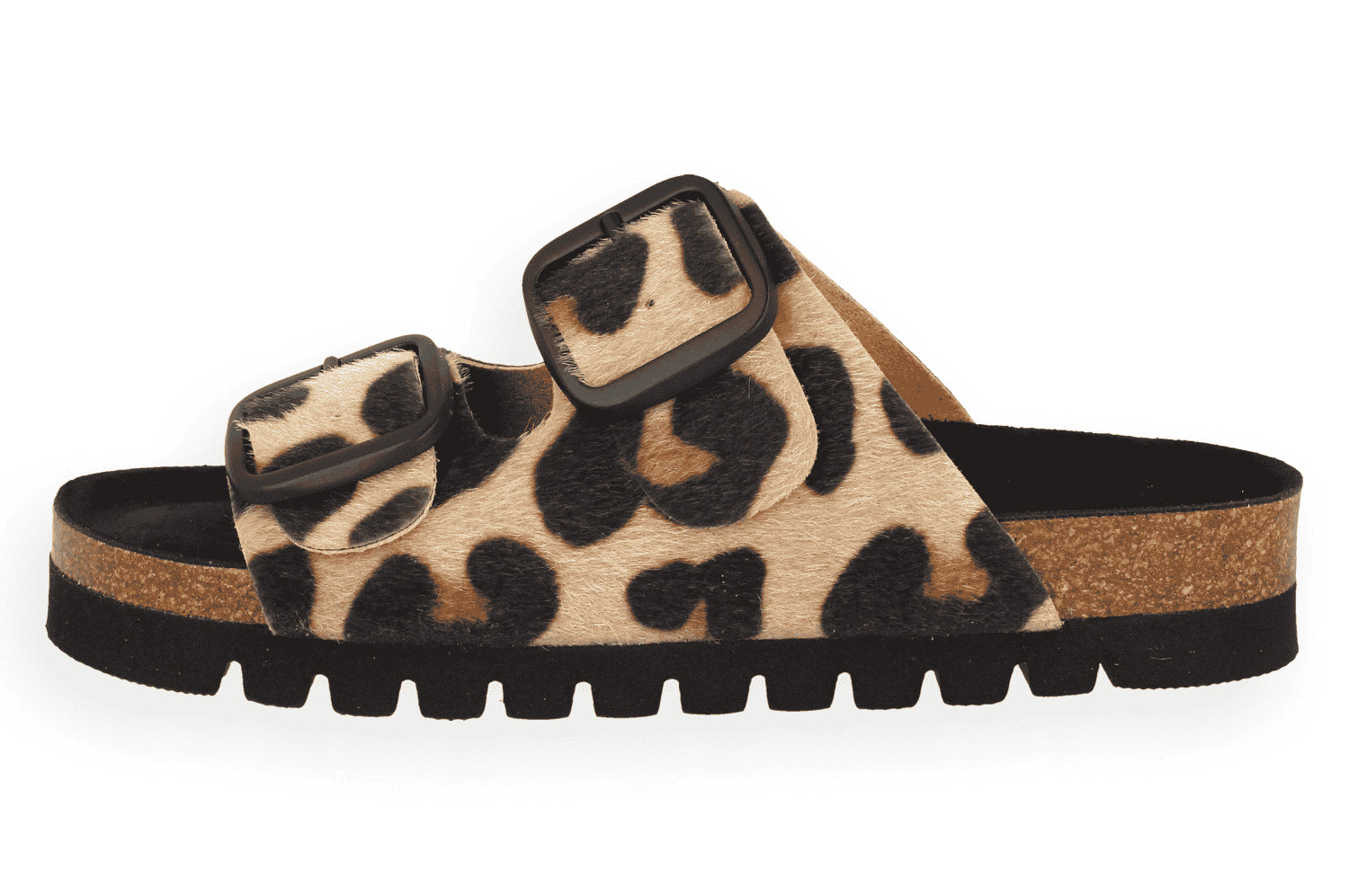 Nora Jaguar – Sandalia anatómica de microfibra animal print | Plantilla NubeFit™
