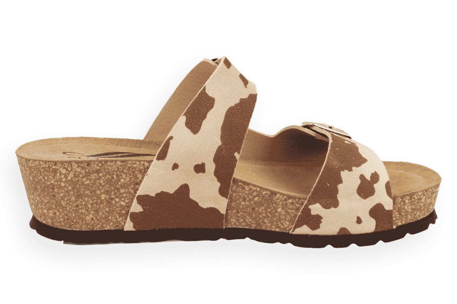 Texas Potro | Sandalia Cuña Anatómica 4,5 cm Serraje Animal Print Cowboy | D'Torres®