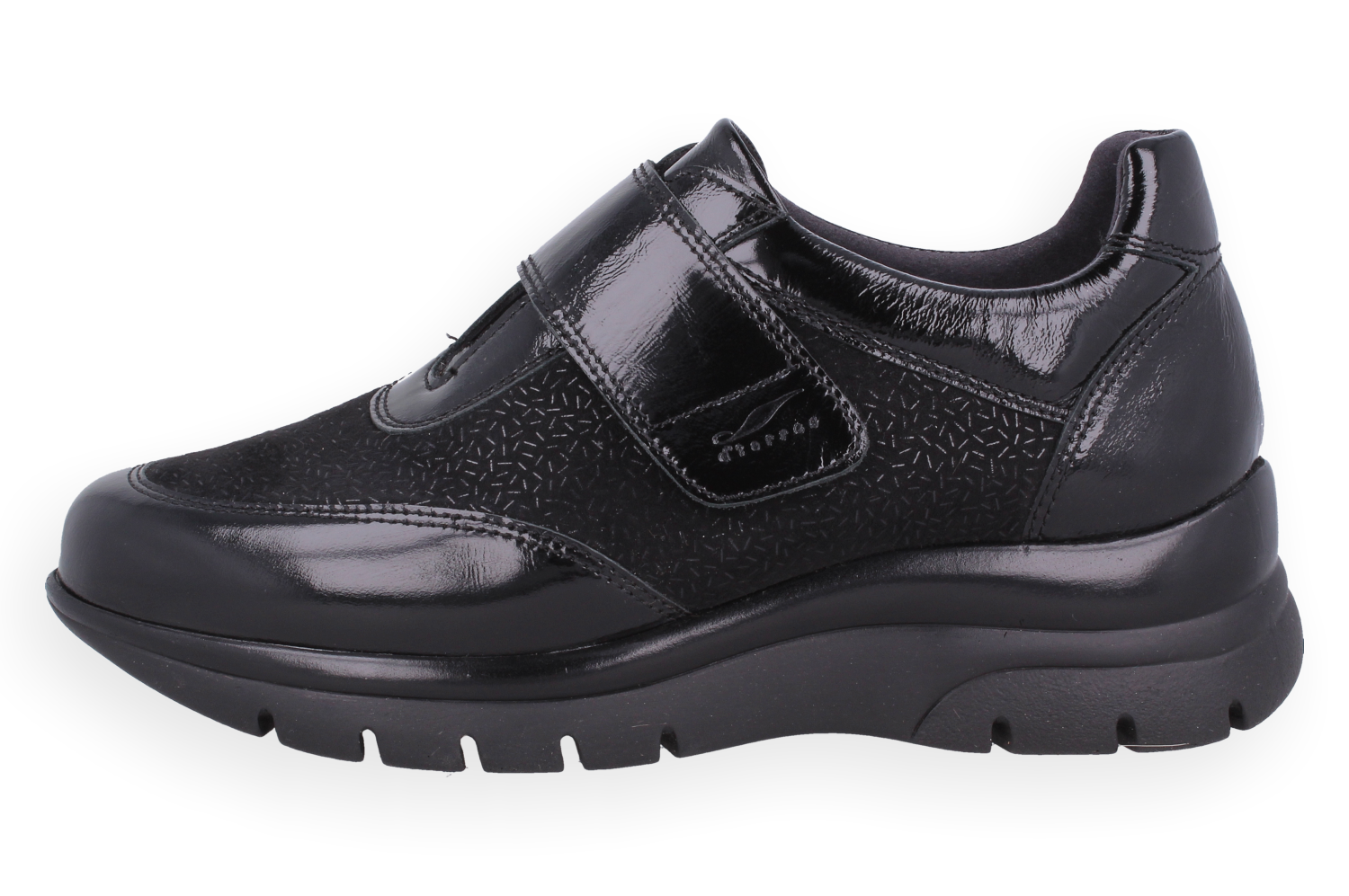 ABRIL NEGRO D'TORRES®, ZAPATO TIPO DEPORTIVO ANATÓMICO DE MUJER, DISEÑADO PARA PIES DELICADOS, HORMA AMPLIA H.