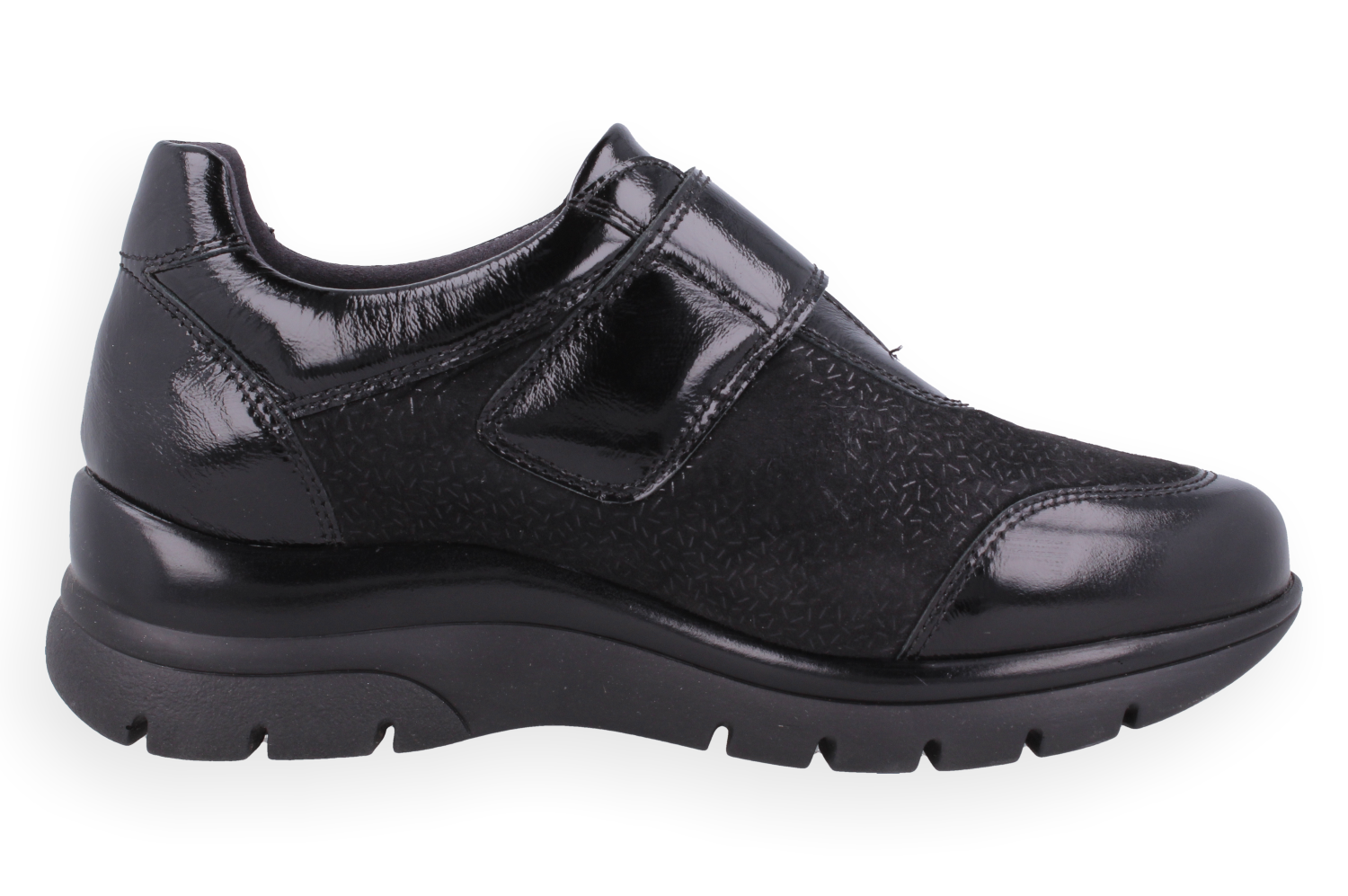 ABRIL NEGRO D'TORRES®, ZAPATO TIPO DEPORTIVO ANATÓMICO DE MUJER, DISEÑADO PARA PIES DELICADOS, HORMA AMPLIA H.