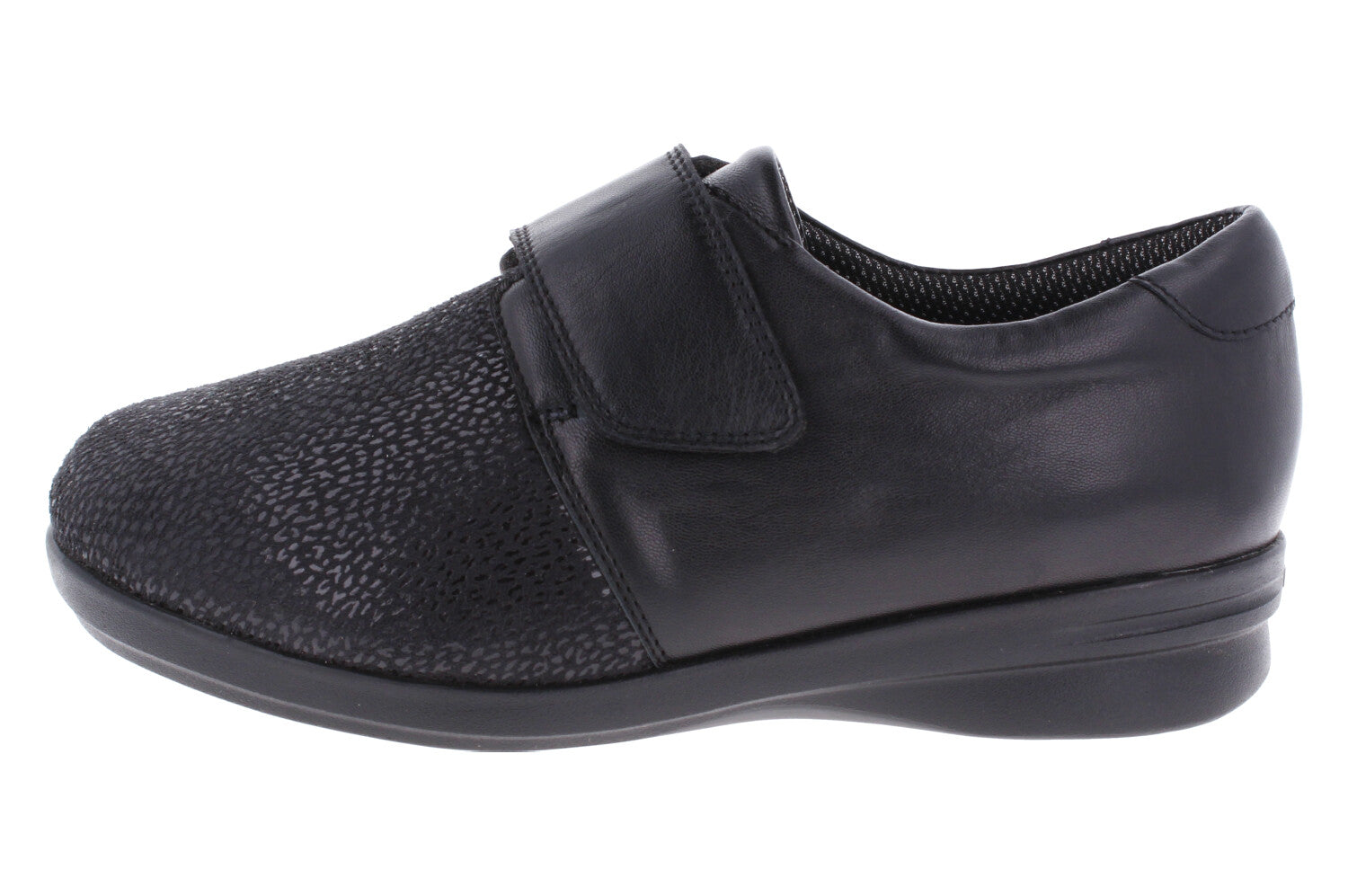 BAPTISIA NEGRO, ZAPATO ORTOPÉDICO DE MUJER LINEA PEDITEQ®, DISEÑADO PARA PIES DELICADOS Y DIABETICO, HORMA AMPLIA K