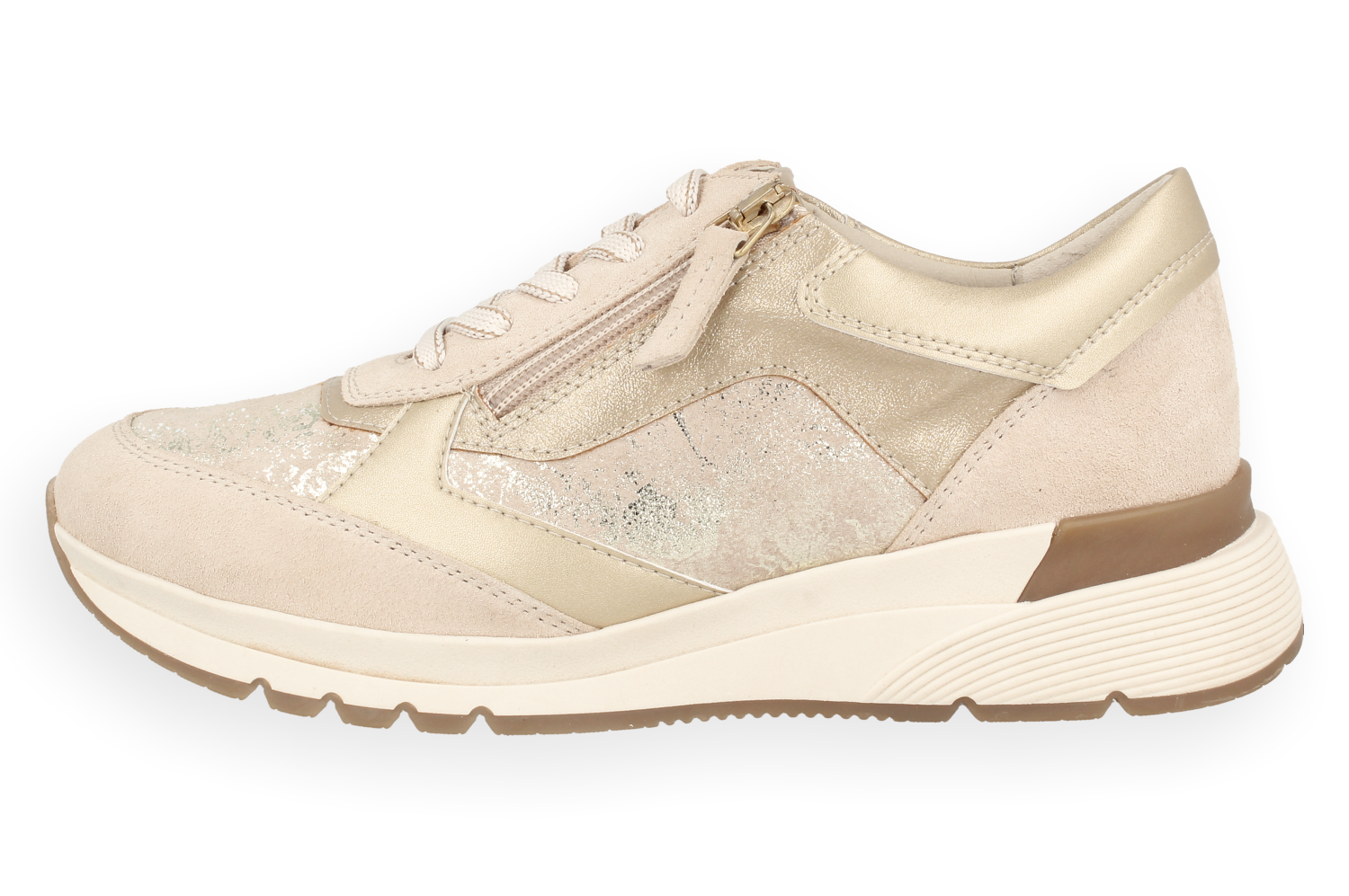 RIGA BEIGE, D'Torres®, ZAPATILLA DEPORTIVA URBANA DE MUJER, MUY CÓMODA CON HORMA AMPLIA PARA ADAPTAR PLANTILLAS.