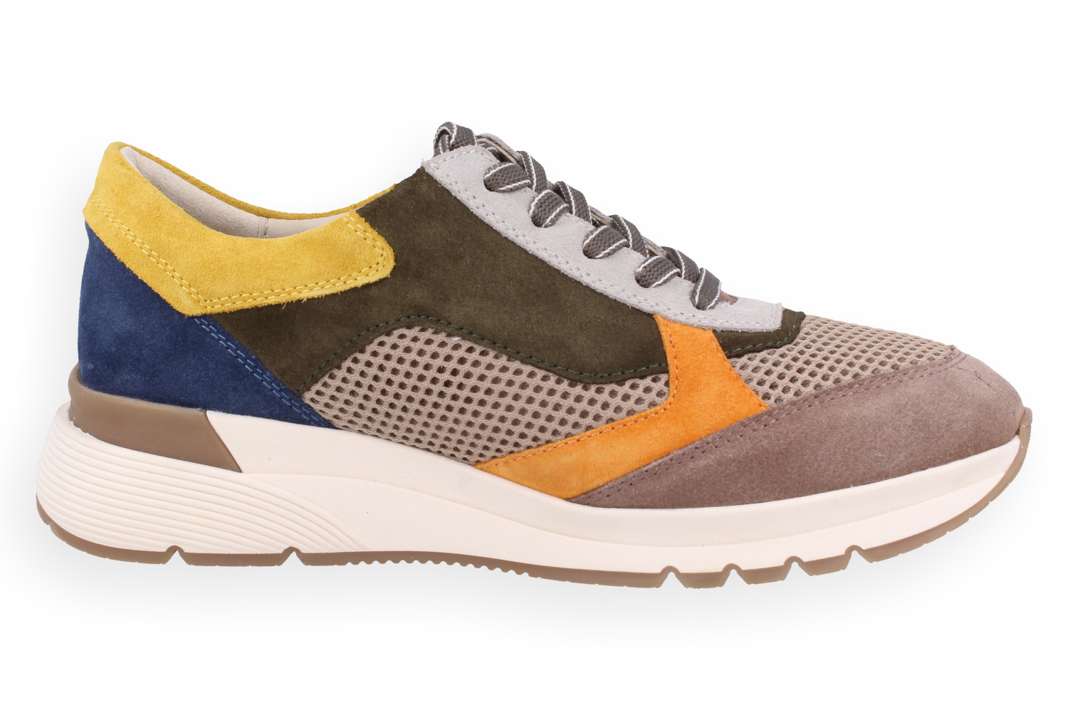 RIGA MULTICOLOR, D'Torres®, ZAPATILLA DEPORTIVA URBANA DE MUJER, MUY CÓMODA CON HORMA AMPLIA PARA ADAPTAR PLANTILLAS.