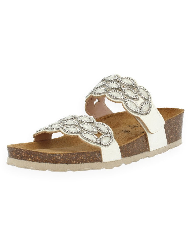 SANDALIA AURA BLANCO - D'Torres®, CÓMODA Y ELEGANTE CON PLANTA ANATÓMICA ACOLCHADA