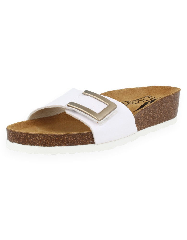 SANDALIA MONACO MULE BLANCO - D'Torres®, CÓMODA Y ELEGANTE CON PLANTA ANATÓMICA ACOLCHADA