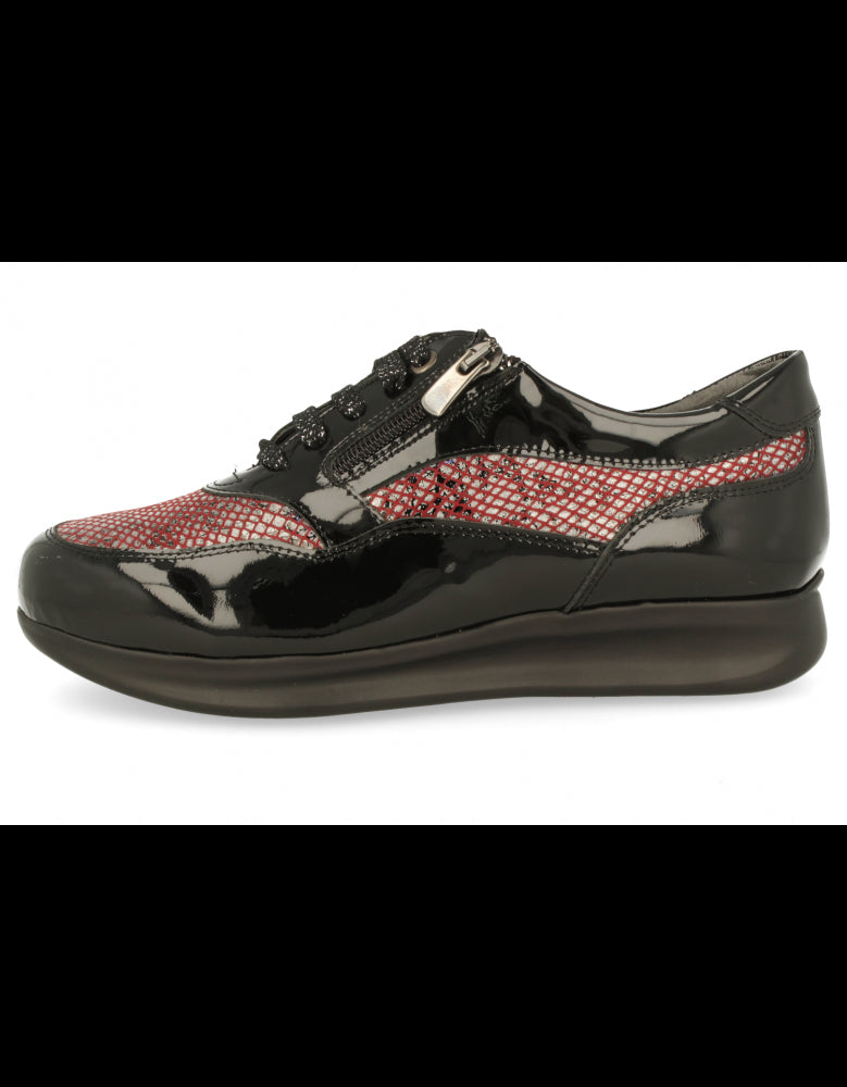 ZAPATO SEÑORA MUY CÓMODO, CON SUELA DE AMORTIGUACIÓN, BIBIANA 21 BURDEOS NEGRO