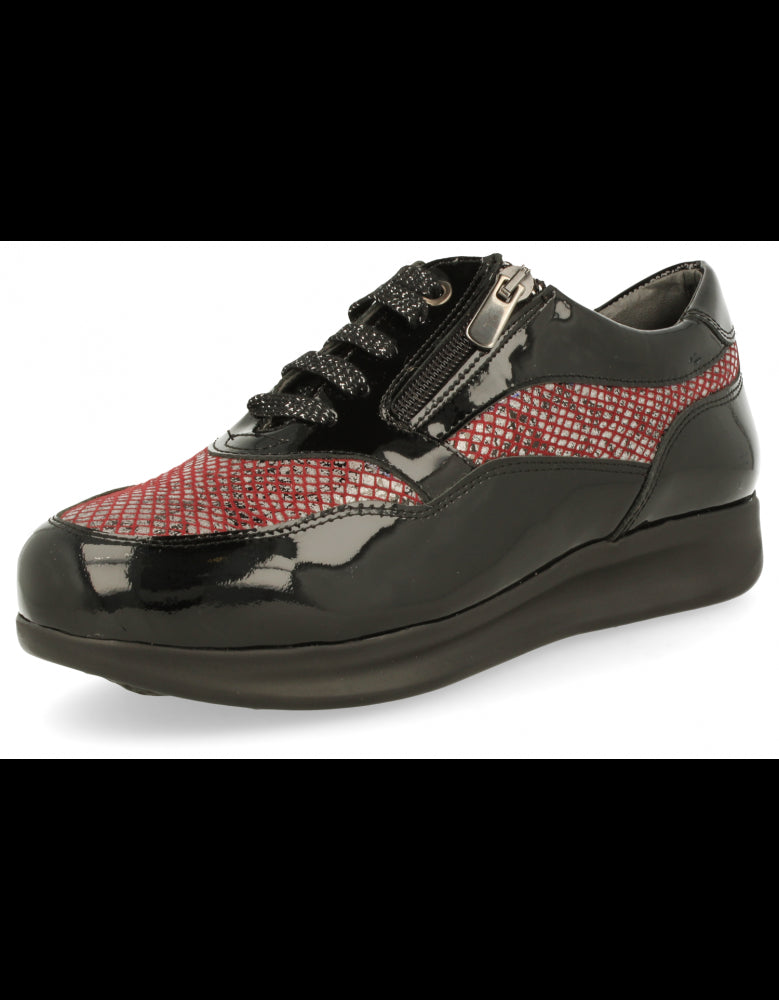 ZAPATO SEÑORA MUY CÓMODO, CON SUELA DE AMORTIGUACIÓN, BIBIANA 21 BURDEOS NEGRO